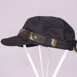 PUGS Gear-The Shelby Military Style Cap Black with Camo Studded Band